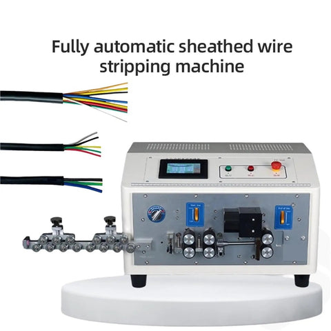 Heavy Duty Touch Screen Wire Strippers For Double Sheath Cables, automatic wire stripping machine with digital controls.