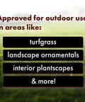 Approved uses for Grub Control 32oz Concentrated Imidacloprid Insecticide including turfgrass and landscape ornamentals.
