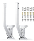 Heavy Duty Universal J Pole Antenna Mount Two Pack With 150 Degree Swivel Arm, includes brackets and mounting hardware.