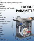 Semi-Automatic Desktop Labeling Machine With Touch Screen Control Precision Microcomputer System For Accurate Placement High Efficiency Packaging Solution Easy To Use Interface Great For Small Business Operations with painted metal body, adjustable label size, 15-30 labels per minute.