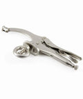 Heavy Duty 9 Inch Drill Press Locking Clamp For Precise Workholding with quick release, slot mount, 2 inch jaw, 3 inch throat.