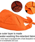 Welding Cap Dope Flame Retardant Welders Hat with cooling net lining, washable fire resistant fabric for safety in industrial work.