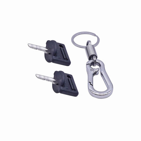 2 Pack Heavy Duty Forklift Ignition Switch Key Replaces 107151-001 And 089216-001 Compatible With Crown Wp3000 Pe3000 Pe4000 Gpw40 steel ignition keys with carabiner.