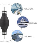 Two Pack Manual Liquid Transfer Pump Set Hand Squeeze Fuel Pump With 6mm Hose For Automotive Marine And Outdoor Use Easy Portable Gasoline Transfer For Cars Boats Outdoor Gear black hand pump with metal nozzles for boats