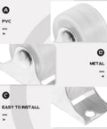 Ultra Silent 1 Inch PVC Swivel Caster Wheel for Furniture, showing PVC wheel, metal mounting plate, easy to install design.