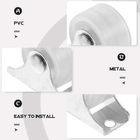 Ultra Silent 1 Inch PVC Swivel Caster Wheel for Furniture, showing PVC wheel, metal mounting plate, easy to install design.
