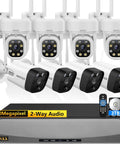 Auto Tracking And Two Way Audio Wireless Outdoor Security Camera System With WiFi Cameras And DVR Set, 16 Channel NVR