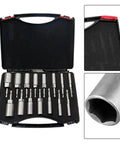 Super Cool 15 Piece Hex Socket Adapter Kit With Magnetic Bits For Car DIY And Home Repair, Heavy Duty Chrome Vanadium Steel Nut Bolt Tool Set in case