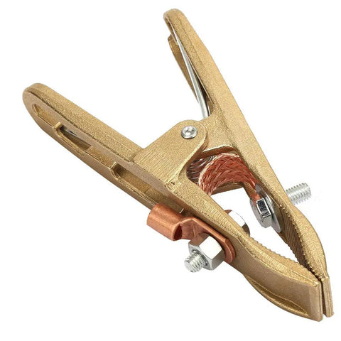 500A Welding Ground Clamp Copper Grip Brass A Shape Earth Clamp for MIG TIG ARC Welding Machines Lightweight Compact