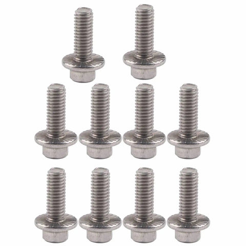 M6 Flange Bolts 304 Stainless Steel Hex Screws 5 Lengths For Furniture And Industrial Builds Heavy Duty Fasteners No Washer Needed DIY Pro Gear 16 To 35 Mm pack of ten screws