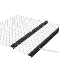 4 Foot By 5 Foot Chain Harrow For ATV And UTV Tractor Attachments - Heavy-Duty, Rust-Proof; shown flat and folded, chain visible