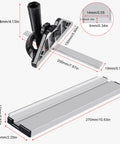 Rock Solid Adjustable Table Saw Miter Gauge With Precision Aluminum Fence And Clear Degree Scale For Dead Nuts Accurate Woodworking Cuts And Rapid Angle Adjustments dimensions with clear scale and sturdy design