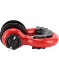 34 Inch Heavy Duty Off Road Recovery Shackle With Pulley 2 Pack, 18 Ton Load Capacity, Carbon Steel With Rubber Coating