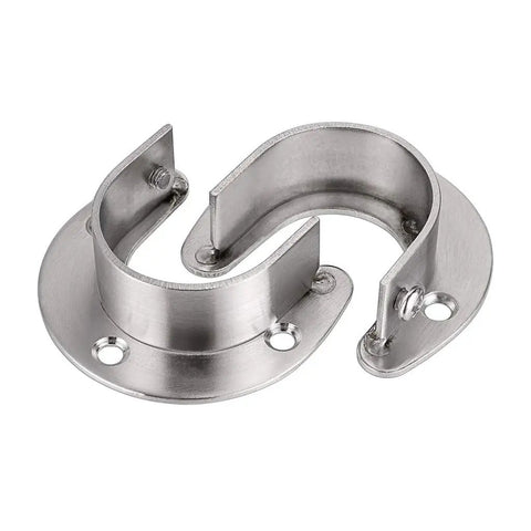 Top Shelf Four Pack Of Closet Rod End Supports And Brackets Secure 1 Half Inch Poles In Sleek Silver Super Tough Holders.