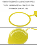 Yellow Windshield Washer Fluid Cap Replacement For Subaru Crosstrek Forester Impreza WRX Wiper Reservoir Cover Easy Install Durable Plastic