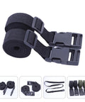 Heavy Duty Camping Lashing Straps with Nylon Quick Release Buckles in rolled and unrolled views for securing gear