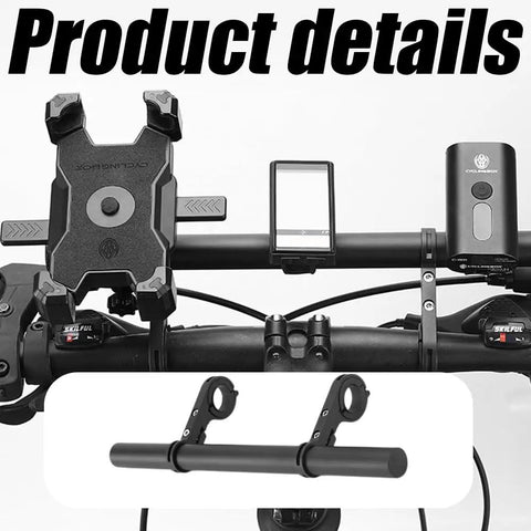 11.8 Inch Aluminum Handlebar Extender for Bikes, Heavy Duty No Nonsense Double Bracket Mount to Hold Headlights GPS Speedometer