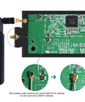 Dual Band 8dBi WiFi Antenna Kit With RP-SMA Male Connectors And 2 x 35cm UFL IPEX To RP-SMA Female Pigtail Cables For Mini PCIe Cards Routers Repeater Desktop FPV UAV Drones And PS4 Builds, showing assembly detail