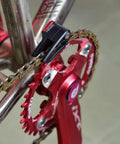 Chain Guide For 30-40T Narrow Wide Chainring Direct Mount Guard ISCG 03 Aluminum Beefy No Drop Bike Accessory in use on a bike.