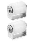 Two Pack Nylon Gate Rollers With C Post Welded Bracket For Butter Smooth Quiet Sliding Doors 1.18 Inch Ball Bearing Side Roller Rust Proof Stainless Bracket White Finish