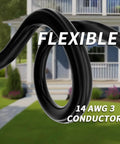 Flexible Beefy Outdoor Extension Cord 100 Ft 14 AWG SJTW Waterproof With Lighted Indicator Cold Weather Rated To -40C