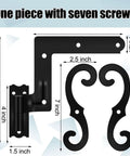Heavy Duty Steel Blind Shutter Hinges 8 Pack With S Holdback Hook 1-1/16 Inch features dimensions and design for easy installation.