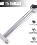 Pro Grade Hand Seamer Tool for Sheet Metal, 2 in 1 Standing Seam Pliers with leakproof clamp and ergonomic handle, angled view