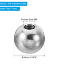 M6x16mm Ball Nuts Knob 2 Pack 304 Stainless Steel Round Blind Hole Screw Cap Cover for lighting and hardware
