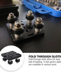 2040 European Aluminum Profile Pulley V Groove Compact Five Wheel Gantry Plate for 3D Printer Accessories with Black Aluminum Alloy Frame and Easy Mounting on Extrusions Durable Lightweight Build Dope for DIY Builders, black V-slot gantry plate with four pulleys