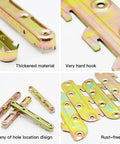 Premium Steel Bed Rail Brackets And Frame Hardware For Wooden Headboards Footboards Quick Install Kit features thickened steel connectors.