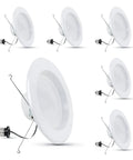 Upgrade Your Space With 5 Or 6 Inch LED Recessed Downlights, 2000 Lumens, 3000K, dimmable retrofit kit, 6 pack