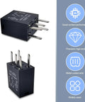 2 Pack 12V Plug And Play Fuel Pump Relay Five Pin Multipurpose Relay For Most Cars High Temperature Resistant Durable Auto Relay Easy Install Universal Black, black 5-pin automotive relay