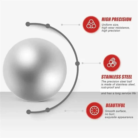 Stainless Steel Bearing Balls Kit 620 Pcs Mini Solid Beads In 1mm To 8mm Pro Grade Precision Tolerance Rust Resistant For Bearings DIY Projects Jewelry Model Making Crafting Tools, stainless steel ball close-up
