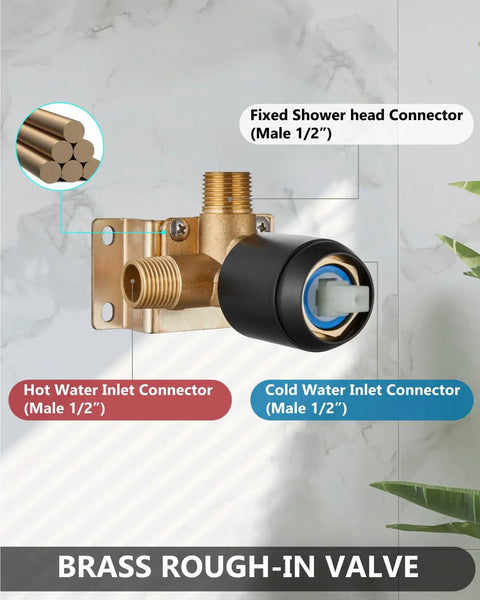 Matte Black Shower Faucet Set With Rough In Valve And Shower Head Crafted From Sus304 Stainless Steel And Solid Brass For Rust Resistant Daily Showers Built Like A Tank Straight Up Game Changer For Your New Bath