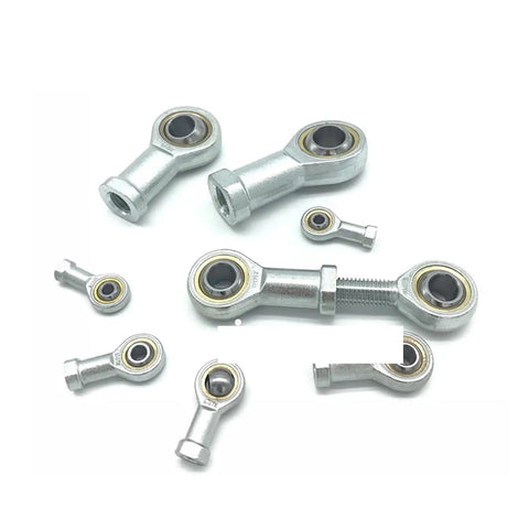 Heavy Duty Metric Threaded Rod End Spherical Bearings joint set of 8, forged steel for hydraulic cylinders and machine tools.