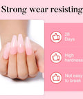 Hema-Free Poly Nail Extension Gel Kit With 6 Colors Pink Nude Clear A Cruelty-Free Vegan Friendly Builder Gel System on nails