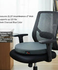 Noova Swivel Seat Cushion With Removable Washable Cover Offers 360 Rotation For Easy Car Entry Exit And Hip Back Pressure Relief Non Slip Base For Home Or Auto Use Comfortable Padded Mobility Aid on a grey office chair.