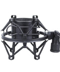Universal 50mm Microphone Shock Mount And Clip Holder For 48 To 54mm Condenser Mics, Anti Vibration Studio Mic Mount, Black