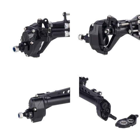 F10 Portal Axles For 1/10 RC Crawler Upgrades with CNC Machined High Strength Steel Gears and Aluminum Housings