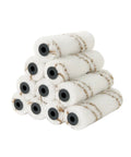 4 Inch Microfiber Paint Roller Set, 10 Pack Mini Roller Covers With 10 mm Nap, stacked and ready for use