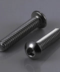 50 Piece Box Of 1/4-20 X 1/2 Button Head Socket Cap Bolts Crafted From Rock Hard 304 Stainless Steel With Straight Shot Allen Hex Drive for secure fastening.