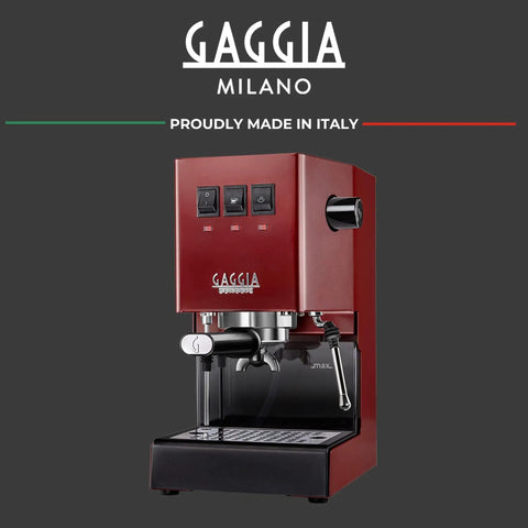 Classic Pro Espresso Machine 1.3L Cherry Red For Home Baristas With Pro Grade 9 Bar Extraction 58mm Commercial Portafilter
