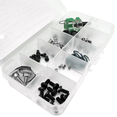 Ultimate ZhXu Shuo 1 Box Screw Kit For Industrial Sewing Machines With Metal Fasteners, organized storage box with assorted screws.