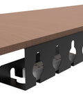 Installed Two Pack 15.75 Inch Metal Under Desk Cable Management Tray For Office And Home, Desk Cord Organizer, Wire Raceway