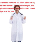 Breathable White Lab Coat Costume For Scientists And Docs Unisex Long Sleeve Adult Lab Coat For Halloween Cosplay Science Nurse Student
