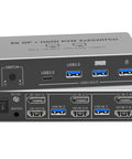 Level Up Your Desk Game With This Sick 8K Hdmi And Displayport Kvm Switch Plug Into Two Screens And Two Rigs Smoothly Featuring hassle-free connections.