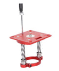 65mm Milling Table Lifting System Router Lift For Engraving Machines Heavy Duty Aluminum Alloy Insert Plate With Ring Clamp Pro Grade CNC Processing For Woodworking And DIYers, red view