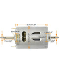 High Speed 18V DC Electric Motor 540 Size Dual Shaft Micro Motor With 18000 RPM For DIY Projects And Tinkering Bidirectional Design