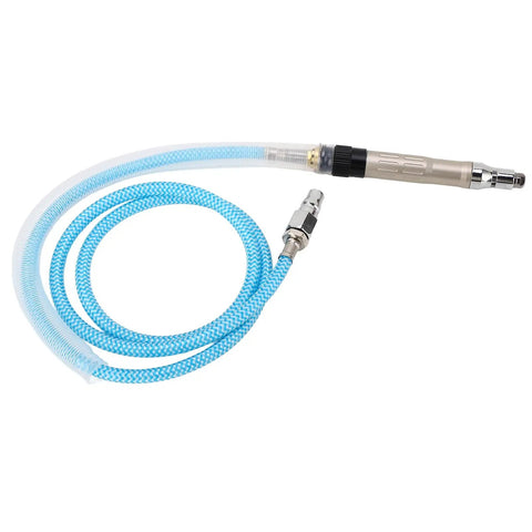 Premium Lightweight Pneumatic Die Grinder Runs Hot At 70000 RPM To Handle Engraving Polishing And Drilling Tasks On Wood Stone Or Metal Without Breaking A Sweat, featuring a flexible air hose.