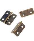 Rotating Concealed Cabinet Hinges Set, 12 Pcs 4 Hole Wood Box Case Door Hardware 19x16mm With Screws, Easy Install